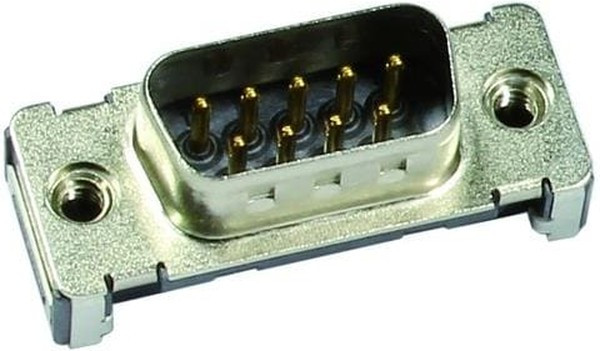 09551296811741, D-Sub 9 Way SMT D-sub Connector Plug, 2.74mm Pitch, with M3 Threaded Inserts 09551296811741, D-Sub 9 Way SMT D-sub Connector Plug, 2.74mm Pitch, with M3 Threaded Inserts