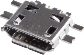 UB-MC5BR3-M404-4S-TB NMP, Straight, PCB Mount, Socket Type B USB Connector