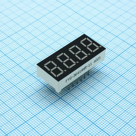 FYQ-3641AHR-11, 9.2mm OK Красный 50-80mcd