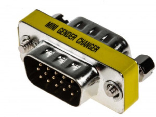 D Sub Adapter Male 15 Way D-Sub to Male 15 Way D-Sub
