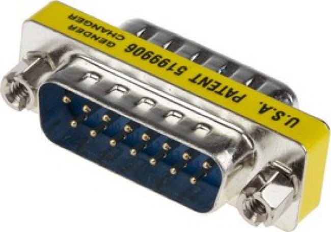 D Sub Adapter Male 15 Way D-Sub to Male 15 Way D-Sub
