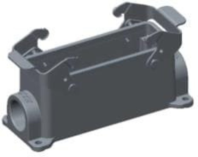 T1440242121-000, Heavy Duty Power Connectors Hood Steel Lock PG21 Side Entry