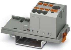 3273066, DIN Rail Terminal Blocks PTFIX 6/6X2,5-NS35GY 2.5mm2 w/6mm2 feedin