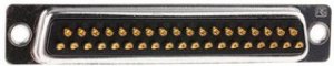 37 Way Panel Mount D-sub Connector Socket, 2.77mm Pitch 37 Way Panel Mount D-sub Connector Socket, 2.77mm Pitch