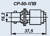 Высокочастотное гнездо СР50-1ПВ; №4 СР50- 1ПВ\приб каб\B9,5\[розетка]