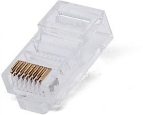 Filum FL-NA-PLUG5E-4 Коннектор RJ-45, 5E кат., сквозные отверстия, 8p8c, 6 мкм, универсальный, для одножильного и многожильного кабеля, уп/1