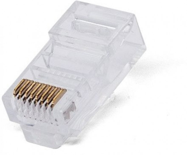 Filum FL-NA-PLUG5E-4 Коннектор RJ-45, 5E кат., сквозные отверстия, 8p8c, 6 мкм, универсальный, для одножильного и многожильного кабеля, уп/1