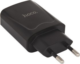 Блок питания (сетевой адаптер) HOCO C52A с 2 USB портами 2,1 A черный