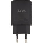 Блок питания (сетевой адаптер) HOCO C52A с 2 USB портами 2,1 A черный