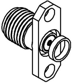 R125465011, RF Connectors / Coaxial Connectors SMA / 2 HOLE FLANGE JACK RECEPTACLE WITH EMI GASKET FOR PIN 0.5MM