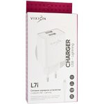 Блок питания (сетевой адаптер) VIXION L7i 2xUSB, 2.1A с кабелем Lightning 1м (белый)