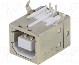 KEYS924, Гнездо; USB B; на PCB; THT; PIN: 4; угловой 90°; USB 2.0; 1А
