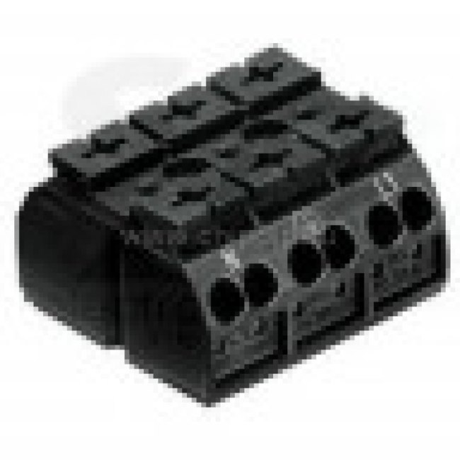 4-wire device connection terminal, 3 pole, pitch 12 mm, 0.5-4.0 mm², AWG 20-12, straight, 32 A, 500 V, push-in, 862-1503 4-wire device connection terminal, 3 pole, pitch 12 mm, 0.5-4.0 mm², AWG 20-12, straight, 32 A, 500 V, push-in, 862-1503