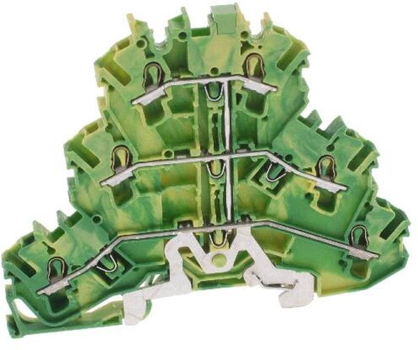 2002-3207, Клеммная колодка на DIN рейку, 6 вывод(-ов), 22 AWG, 12 AWG, 4 мм², Зажим, 24 А