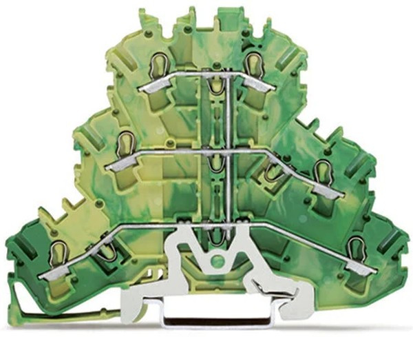 2002-3207, Клеммная колодка на DIN рейку, 6 вывод(-ов), 22 AWG, 12 AWG, 4 мм², Зажим, 24 А
