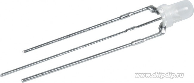 L-3WSURKCGKW, Светодиод 3мм/красный/ 630нм/400-700мкд/ - зеленый/570нм/ 60-160мкд/белый матовый/60°/шаг 2,54мм L-3WSURKCGKW, Светодиод 3мм/красный/ 630нм/400-700мкд/ - зеленый/570нм/ 60-160мкд/белый матовый/60°/шаг 2,54мм