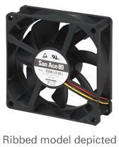 9S0812M4011, DC Fans DC Axial Fan, 80x80x25mm, 12VDC, Silent Series, Tachometer