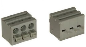 DG211V-5.0-03P-11-00A(H), Нажимной безвинтовой клеммный блок на 3 контакта. Зажим типа торцевой контакт. Серия DG211V-5.0