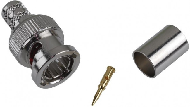 112508, RF Connectors / Coaxial Connectors BNC CRIMP PLUG RG 6/U-75 OHM