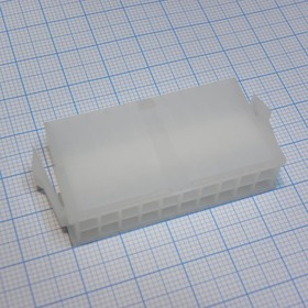 39012201, Корпус разъема, монтажные ушки, UL 94V-2, Серия Mini-Fit Jr., Штекер, 20 вывод(-ов), 4.2 мм