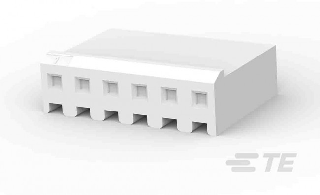 640250-6, SL-156 Female Connector Housing, 3.96mm Pitch, 6 Way, 1 Row