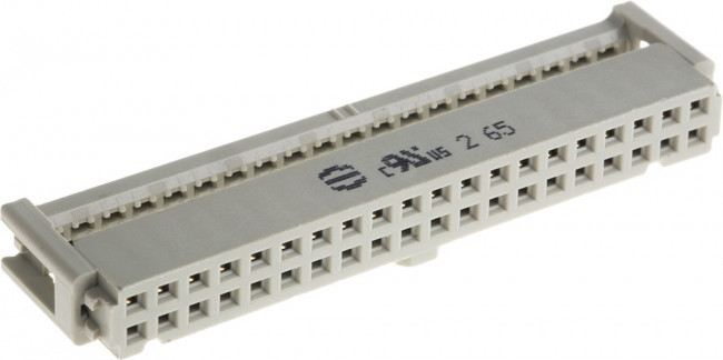 09 18 540 6803, IDC Connector, IDC Receptacle, Female, 2.54 мм, 2 ряда, 40 контакт(-ов), Монтаж на Кабель
