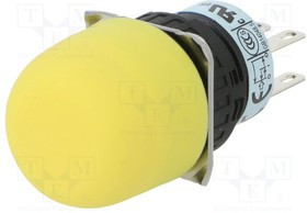 HE5B-M2PY, Pushbutton Switches Enabling Switch 16mm Yellow