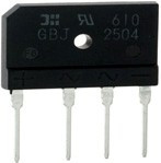 GBJ2504-F, Rectifier Bridge Diode Single 400V 25A 4-Pin(4+Tab) Case GBJ