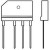 GBJ2504-F, Rectifier Bridge Diode Single 400V 25A 4-Pin(4+Tab) Case GBJ