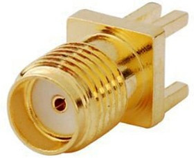 CON-SMA-EDGE, RF Connectors / Coaxial Connectors SMA Female PCB Edge Mount equiv to Molex 73251-1150