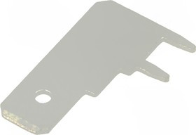 PCFL250, Наконечник: плоский, 6,35мм, 0,8мм, "папа", THT, латунь, луженые