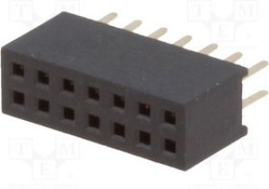 DS1065-03-2X7S8BV, Гнездо, IDC, "мама", PIN 14, прямой, 1,27мм, THT, 2x7, gold flash, 1А