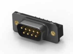 5747871-8, D-Sub Standard Connectors PLUG FRNT MTL SHL 9P threaded inserts