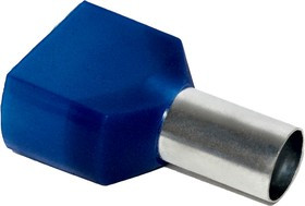 Наконечник штыревой втулочный изолированный KTE 2x16-14 2x16mm2/L=14mm/Синий (упак=100 шт.)