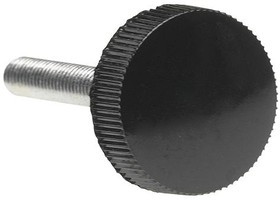2730, KNOB, ROUND KNURLED, THREADED, 20.57MM