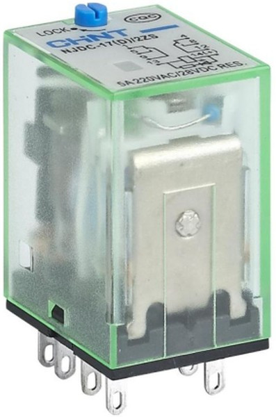 651067 Реле промежуточное с кнопкой тестирования NJDC-17(D)/3ZS 3 конт. с инд. LED 5А AC 220В