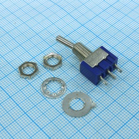 MTS-103, тумблер ON-OFF-ON 1 группа контактов 3А, 250В