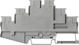 Клемма трехуровневая зажим push-in 6 точек подключения 2.5кв.мм сер. DKC VPR-2.5-3L-GY