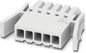 1015460, Pluggable Terminal Blocks PTCM 0,5/ 6-PL-2,5WH 160V, PLUG W/LATCH