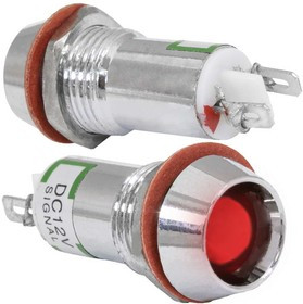 L-617-R 12v (12mm), Светодиод в корпусе L-617-R, 12 В, 12 мм, красный