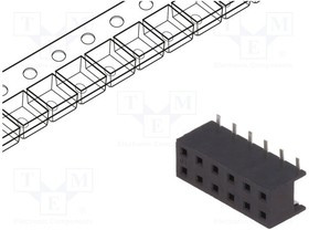 55510-312TRLF/C, Гнездо, провод-плата, "мама", Minitek, 2мм, PIN 12, SMT, на PCB, 2А