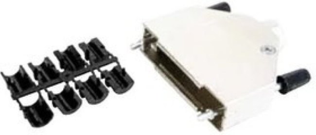 165X02709X, D-Sub Backshells 25P EMI/RFI SHIELDNG METAL HOOD