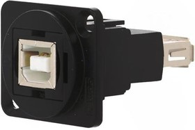 CP30207NMB, Соединитель, гнездо USB A, гнездо USB B, FT, USB 2.0, металл