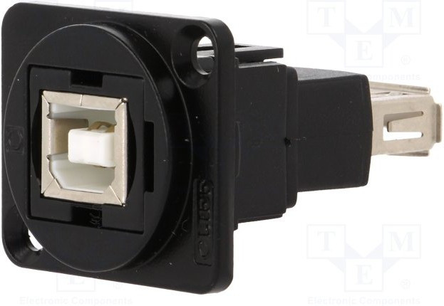 CP30207NMB, Соединитель, гнездо USB A, гнездо USB B, FT, USB 2.0, металл