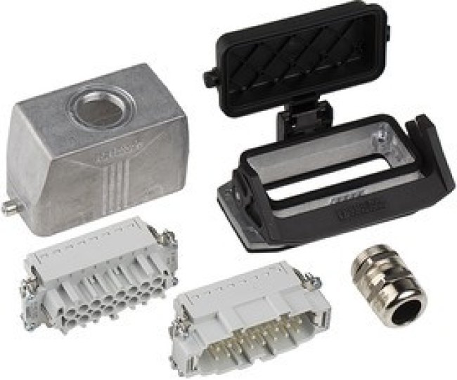 1416348, Connector Set, 16 Way, 16A, Female, Male, HC, 500 V 1416348, Connector Set, 16 Way, 16A, Female, Male, HC, 500 V