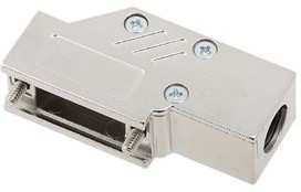 1060-0135-01, DE-09 D-Sub Metal Hood, 90°
