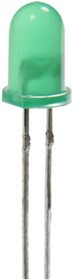 HLMP-3507-D00B2, LED; зеленый; 5мм; 10мА; Линза: матовая,зеленая; 60°; 2,1?2,7В