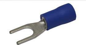 Вилочны изолированный наконечник KL-V-000204 с ПВХ манжетой М4 Синий упак=100 шт. 1100204