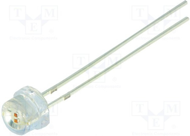 OS5RKD56E1A, LED; 4.8mm; red; 140°; Front: convex; 1.8?2.6V; Pitch: 2.54mm; 8?10lm