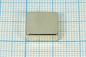 Магнит 12,0x12,0x 4, параллелепипед, Ni